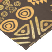 Ethnisches afrikanisches Musterbraun und Golde #11 Tischdecke (Schrägansicht)