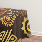 Ethnisches afrikanisches Musterbraun und Golde #11 Tischdecke (Beispiel)