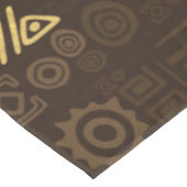 Ethnisches afrikanisches Musterbraun und Golde #1 Tischdecke (Schrägansicht)
