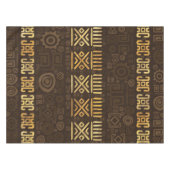 Ethnisches afrikanisches Musterbraun und Golde #2 Tischdecke (Vorderseite (Horizontal))