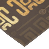 Ethnisches afrikanisches Musterbraun und Golde #2 Tischdecke (Schrägansicht)