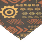 Ethnisches afrikanisches Musterbraun und Golde #5 Tischdecke (Schrägansicht)