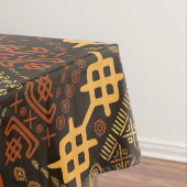 Ethnisches afrikanisches Musterbraun und Golde #5 Tischdecke (Beispiel)