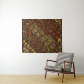 Ethnisches afrikanisches Musterbraun und Golde #5 Wandteppich (Beispiel (Horizontal))