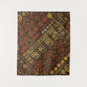 Ethnisches afrikanisches Musterbraun und Golde #5 Wandteppich (Vorderseite)