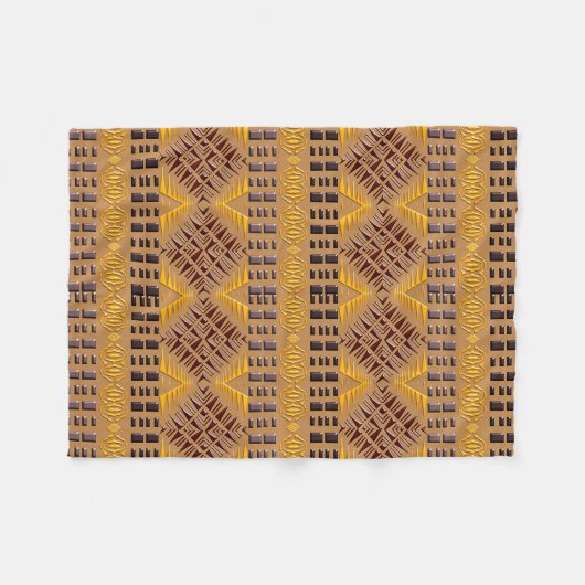 ethnisches afrikanisches Stammes- geometrisches Fleecedecke (Vorderseite (Horizontal))