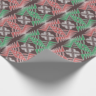 Ethnisches afrikanisches Stammes- geometrisches Geschenkpapier