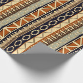 Ethnisches afrikanisches Stammes- geometrisches Geschenkpapier (Ecke)