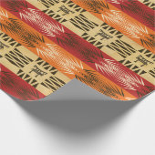 Ethnisches afrikanisches Stammes- geometrisches Geschenkpapier (Ecke)