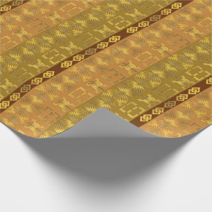 Ethnisches afrikanisches Stammes- geometrisches Geschenkpapier