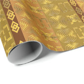 Ethnisches afrikanisches Stammes- geometrisches Geschenkpapier (Rolleneckpunkt)