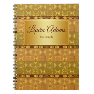 Ethnisches afrikanisches Stammes- Muster. Adinkra Notizblock