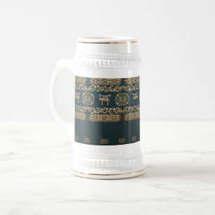 ethnisches afrikanisches Stammes- Muster Bierglas