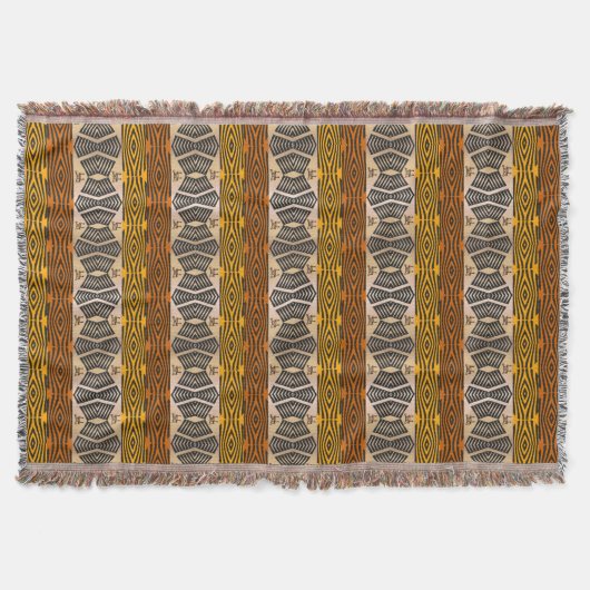 ethnisches afrikanisches Stammes- Muster Decke (Vorderseite)