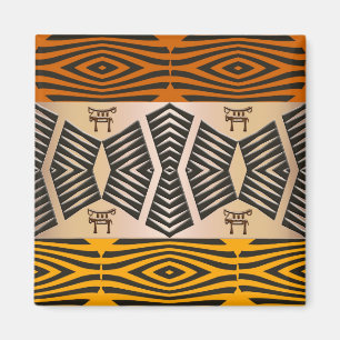 ethnisches afrikanisches Stammes- Muster Magnet