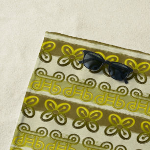 Ethnisches afrikanisches Stammes- Streifen adinkra Strandtuch