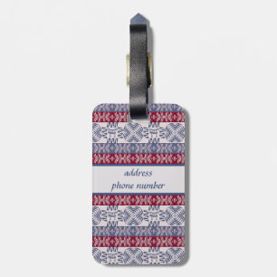 Ethnisches afrikanisches Stammes- Streifenmuster Gepäckanhänger