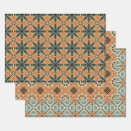 Ethnisches amerikanisches Boho Art Pattern Set 1 Geschenkpapier Set