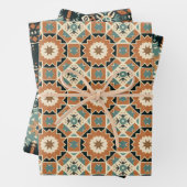 Ethnisches amerikanisches Boho Art Pattern Set 2 Geschenkpapier Set (Beispiel)