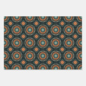 Ethnisches amerikanisches Boho Art Pattern Set 3 Geschenkpapier Set (Vorderseite 2)