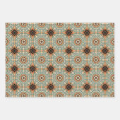 Ethnisches amerikanisches Boho Art Pattern Set 5 Geschenkpapier Set (Vorderseite)