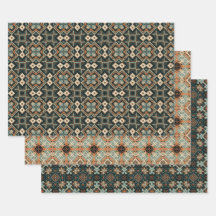 Ethnisches amerikanisches Boho Art Pattern Set 7