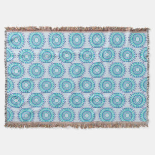 ethnisches aquamarines Mandalamuster Decke
