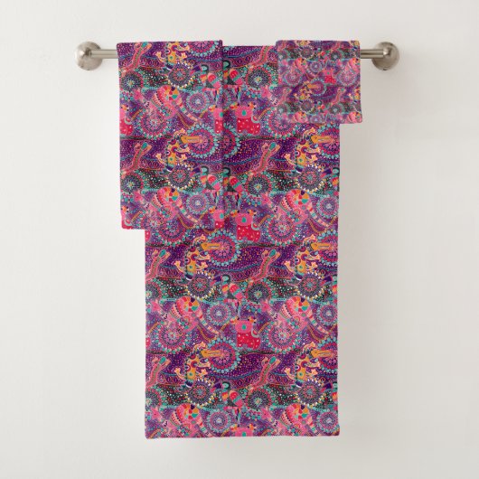 Ethnisches Art-Tier-Muster Badhandtuch Set (Insitu)