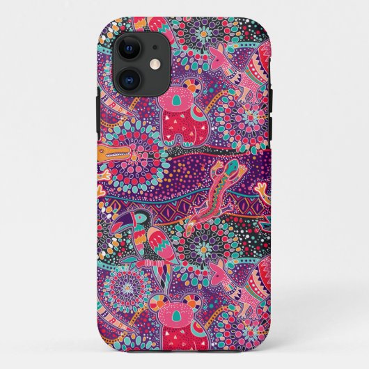 Ethnisches Art-Tier-Muster Case-Mate iPhone Hülle (Rückseite)