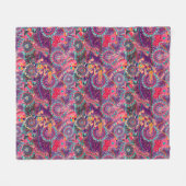 Ethnisches Art-Tier-Muster Fleecedecke (Vorderseite (Horizontal))