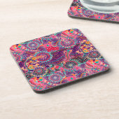 Ethnisches Art-Tier-Muster Getränkeuntersetzer (Linke Seite)