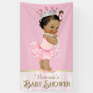 Ethnisches Ballerina-Tutu-Perlen-Baby-Shower Banner
