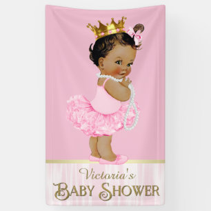 Ethnisches Ballerina-Tutu-Perlen-Baby-Taufe Banner