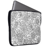 Ethnisches Blumengekritzel Laptopschutzhülle (Vorne Rechts)