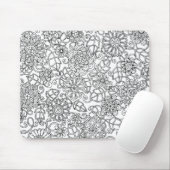 Ethnisches Blumengekritzel Mousepad (Mit Mouse)