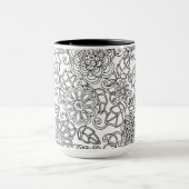 Ethnisches Blumengekritzel Tasse (Zentrum)