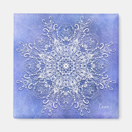 Ethnisches Blumenmandala. Magnet (Vorne)