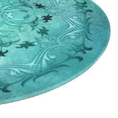 Ethnisches Blumenmandala. Monogramm Schneidebrett (Ecke)