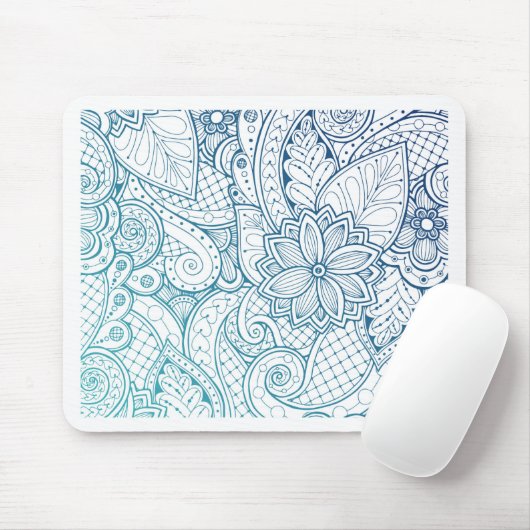 Ethnisches BlumenMandalamuster Mousepad (Mit Mouse)