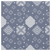 Ethnisches boho Art-Blue Jeansmuster Stoff (Nahaufnahme)