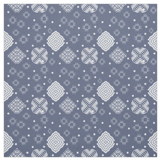 Ethnisches boho Art-Blue Jeansmuster Stoff (Muster)