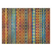 Ethnisches Boho goldenes Muster auf gemalter Tischdecke (Vorderseite (Horizontal))