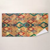 Ethnisches boho grunge altes Muster. Tribal Art Pr Badehandtuch (Badehandtuch)