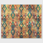 Ethnisches boho grunge altes Muster. Tribal Art Pr Geschenkpapier (Flach)