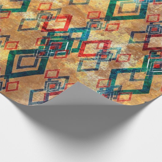 Ethnisches boho grunge altes Muster. Tribal Art Pr Geschenkpapier (Ecke)