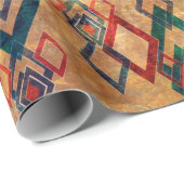 Ethnisches boho grunge altes Muster. Tribal Art Pr Geschenkpapier (Rolleneckpunkt)