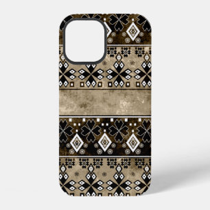 Ethnisches Boho-Grunge-Muster. Tribal-Art-Print. iPhone 12 Hülle