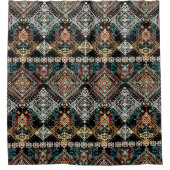 Ethnisches boho nahtloses Muster. Ethno-Ornament.  Duschvorhang (Vorderseite)