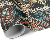 Ethnisches boho nahtloses Muster. Ethno-Ornament T Geschenkpapier (Rolleneckpunkt)