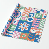 Ethnisches boho nahtloses Muster. Tribal Art Print Geschenkpapier (Ungerollt)